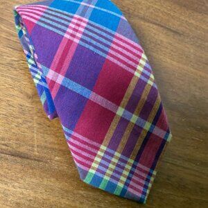 Brooks Brothers "346" Pure Cotton Tie Multi Color Plaid